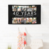 Banderoles 40 ans mariage anniversaire photo collage modifiab (En situation)