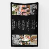 Banderoles 40 ans mariage anniversaire photo collage modifiab (Verticale)