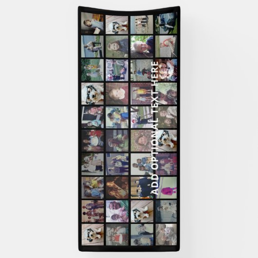 Banderoles 40 Collage de photos - 4 lignes 10 colonnes - Text (Vertical)