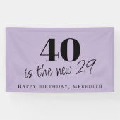 Banderoles 40 est la Nouvelle 29 Lavender 40e fête d'annivers (Horizontal)