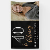 Banderoles 40 et classe élégante 40e anniversaire Photo (Vertical)