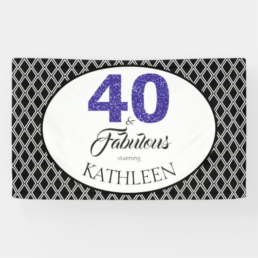 Banderoles 40 et fabuleuse coutume 40e anniversaire (Horizontal)