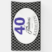 Banderoles 40 et fabuleuse coutume 40e anniversaire (Vertical)