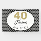 Banderoles 40 et fabuleuse coutume 40e anniversaire (Horizontal)