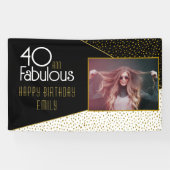 Banderoles 40 et fabuleuse Parties scintillant d'or Photo 40e (Horizontal)