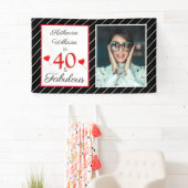 Banderoles 40 et fabuleux 40e anniversaire Photo noir blanc 3 (En situation)