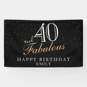 Banderoles 40 et fabuleux Black moderne 40e anniversaire