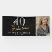 Banderoles 40 et fabuleux moderne Black 40e anniversaire Phot (Horizontal)