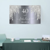 Banderoles 40 fabuleux anniversaire parties scintillant pétil (Salon professionnel)