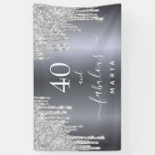 Banderoles 40 fabuleux anniversaire parties scintillant pétil (Vertical)