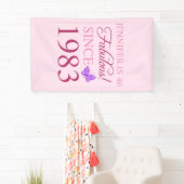 Banderoles 40e anniversaire 1983 pour les femmes (En situation)