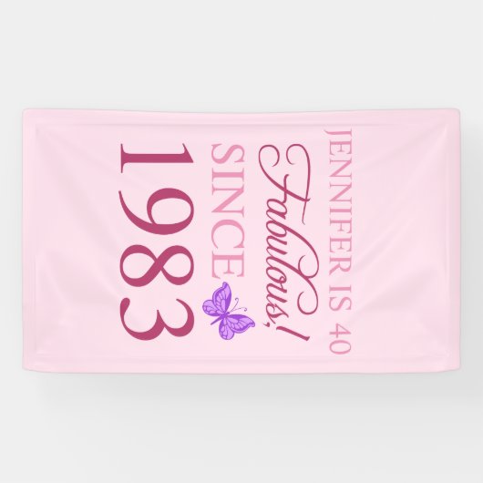 Banderoles 40e anniversaire 1983 pour les femmes (Horizontal)