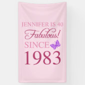 Banderoles 40e anniversaire 1983 pour les femmes (Vertical)