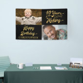 Banderoles 40e anniversaire 40 ans dans le rétro Script (Salon professionnel)