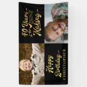 Banderoles 40e anniversaire 40 ans dans le rétro Script (Vertical)