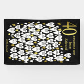 Banderoles 40e anniversaire 40 raisons Nous vous aimons (Horizontal)