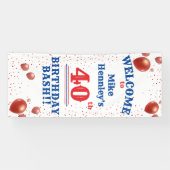 Banderoles 40e anniversaire Bash - Fête - Hanging Bienvenue (Horizontal)