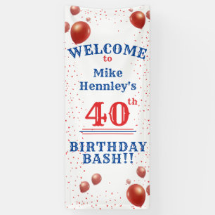 Banderoles 40e anniversaire Bash - Fête - Hanging Bienvenue