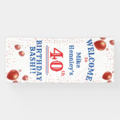 Banderoles 40e anniversaire Bash - Fête - Hanging Bienvenue (Horizontal)