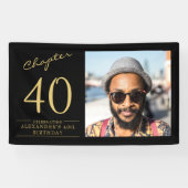 Banderoles 40e anniversaire Black Gold Photo (Horizontal)