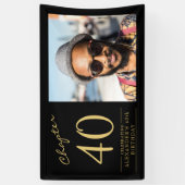 Banderoles 40e anniversaire Black Gold Photo (Vertical)
