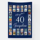 Banderoles 40e anniversaire bleu (Verticale)