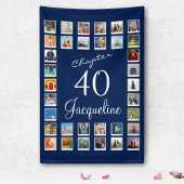 Banderoles 40e anniversaire bleu