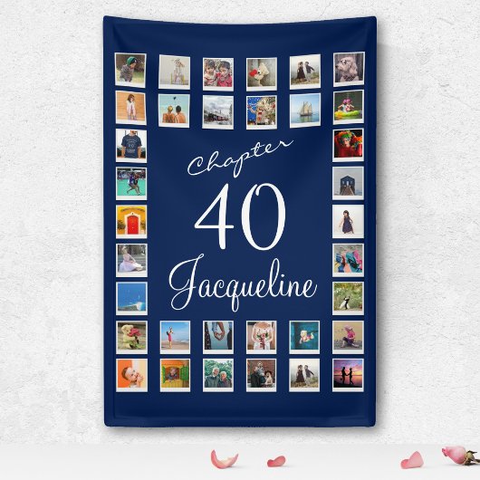 Banderoles 40e anniversaire bleu