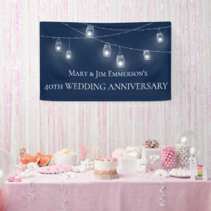Banderoles 40e anniversaire de mariage - Guirlandes lumineuse