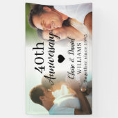 Banderoles 40e anniversaire du Mariage Custom 2 Collage photo (Vertical)