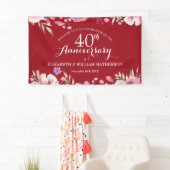 Banderoles 40e anniversaire du Mariage Ruby Roses Bienvenue (En situation)