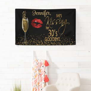 Banderoles 40e anniversaire - Elle embrasse ses 30's Goodbye
