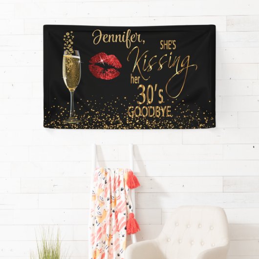 Banderoles 40e anniversaire - Elle embrasse ses 30's Goodbye (En situation)