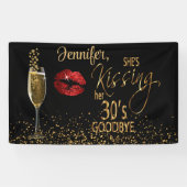 Banderoles 40e anniversaire - Elle embrasse ses 30's Goodbye (Horizontal)