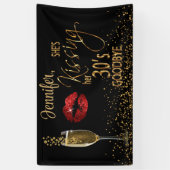 Banderoles 40e anniversaire - Elle embrasse ses 30's Goodbye (Vertical)