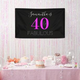 Banderoles 40e anniversaire Personnalisé 40 et fabuleux Moder