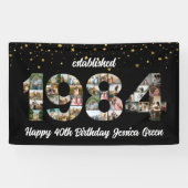 Banderoles 40e anniversaire Photo Collage créé 1984 (Horizontal)