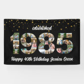 Banderoles 40e anniversaire Photo Collage créé 1985 (Horizontal)