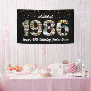 Banderoles 40e anniversaire Photo Collage créé 1986
