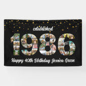 Banderoles 40e anniversaire Photo Collage créé 1986 (Horizontal)