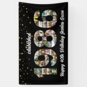 Banderoles 40e anniversaire Photo Collage créé 1986 (Vertical)