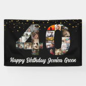 Banderoles 40e anniversaire Photo Collage heureux anniversair (Horizontal)
