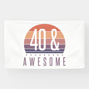 Banderoles 40e anniversaire Retro Sunset