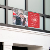 Banderoles 40e anniversaire ruby coeur personnalisé photo (Bâtiment extérieur)