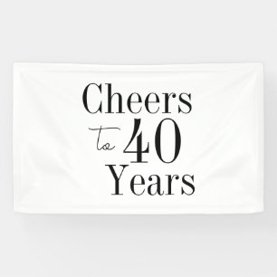 Banderoles 40e anniversaire Soeurs à 40 ans Black White Party