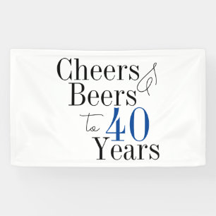 Banderoles 40e anniversaire Soeurs et bières fête de typograp