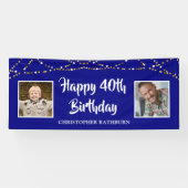 Banderoles 40e anniversaire String Lights Nom Royal Blue (Horizontal)