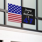 Banderoles 47 Trump Desantis 2024 (Bâtiment extérieur)