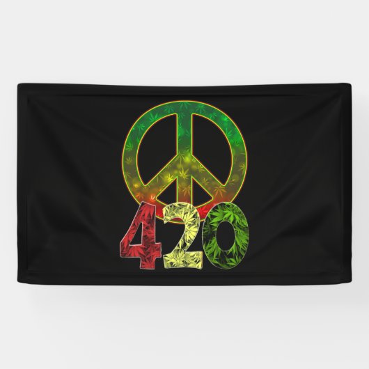 Banderoles 4 20 Paix (Horizontal)