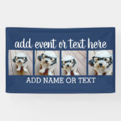 Banderoles 4 Collage photo avec 2 lignes de texte - Partie (Horizontal)